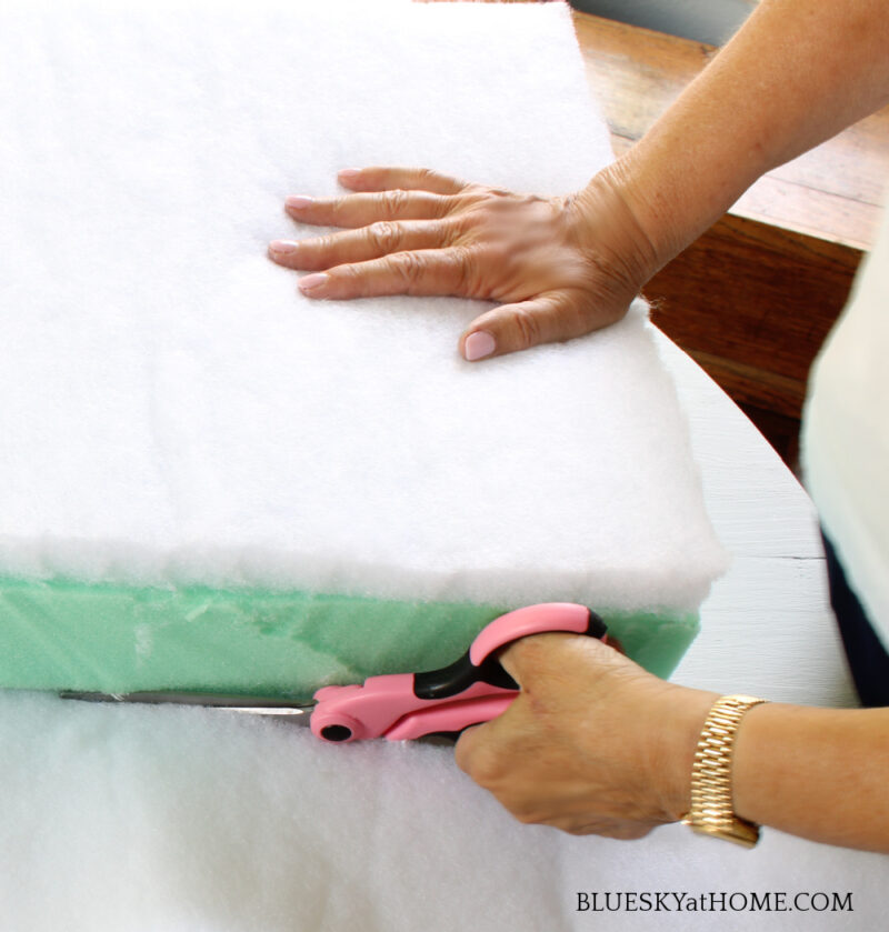 How to Make A No~Sew Bench Cushion