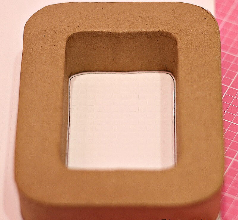 papar mache letter "O"