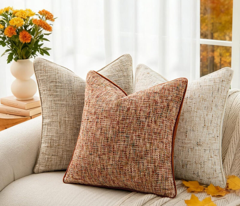 tweed fall pillow