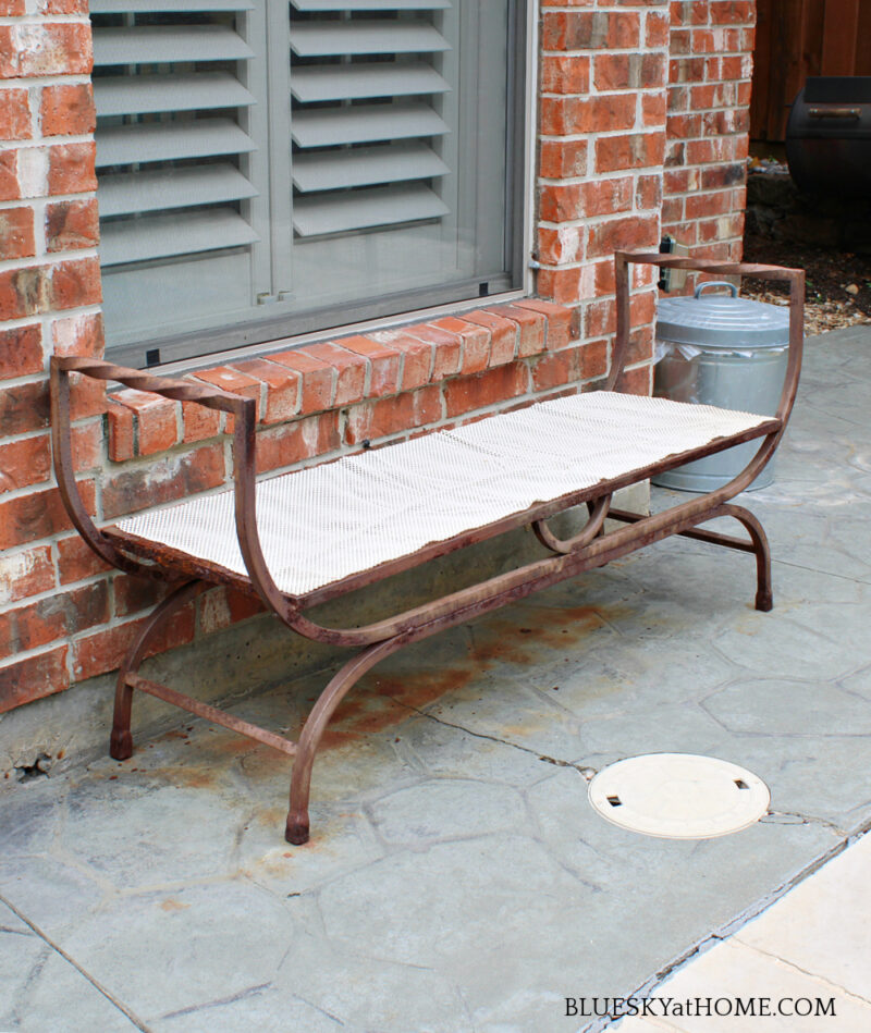 patio rustic bench