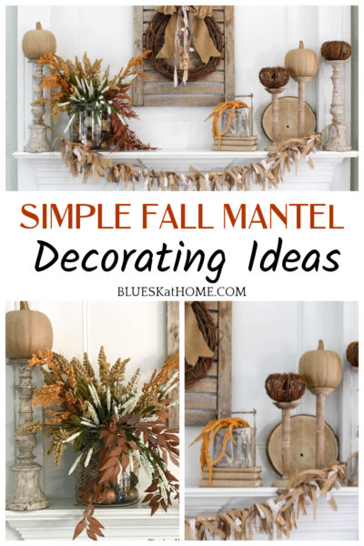 Simple Fall Mantel Decorating Ideas - Bluesky at Home