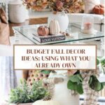 collage of summer to fall coffee table images