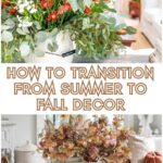 collage of summer to fall coffee table images
