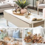 collage of summer to fall coffee table images