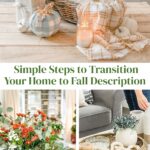collage of summer to fall coffee table images