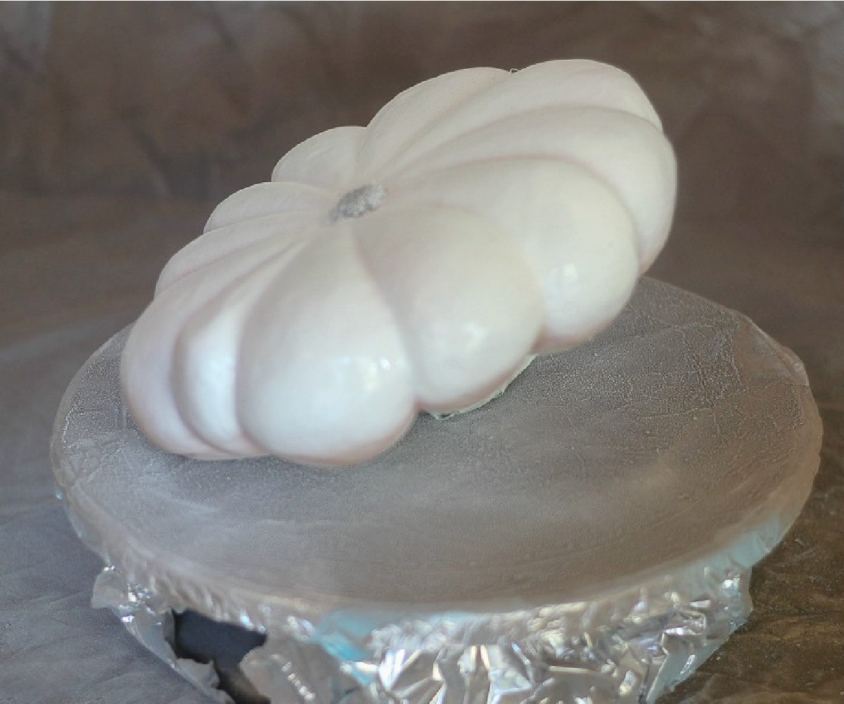 white painted pumpkin
