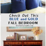 Blue and Gold Bedroom Decor for Fall