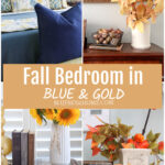Blue and Gold Bedroom Decor for Fall