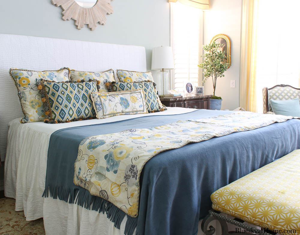 Blue and Gold Bedroom Decor for Fall Bluesky at Home