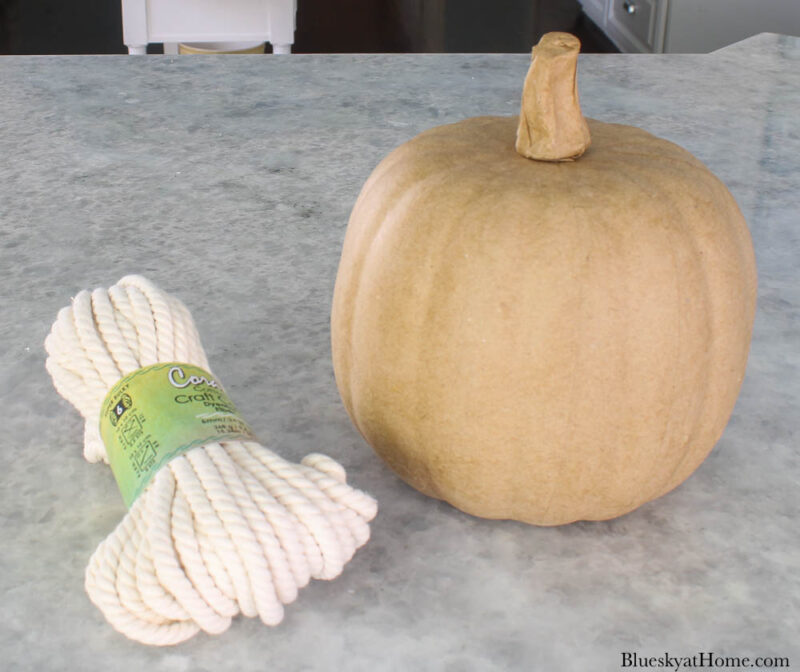 How to Decorate Pumpkins with Rope and Twine - Bluesky at Home