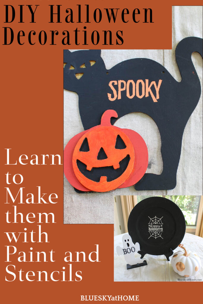 Paint and Stencil Halloween Decorations