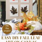 fall leaf art on canvas