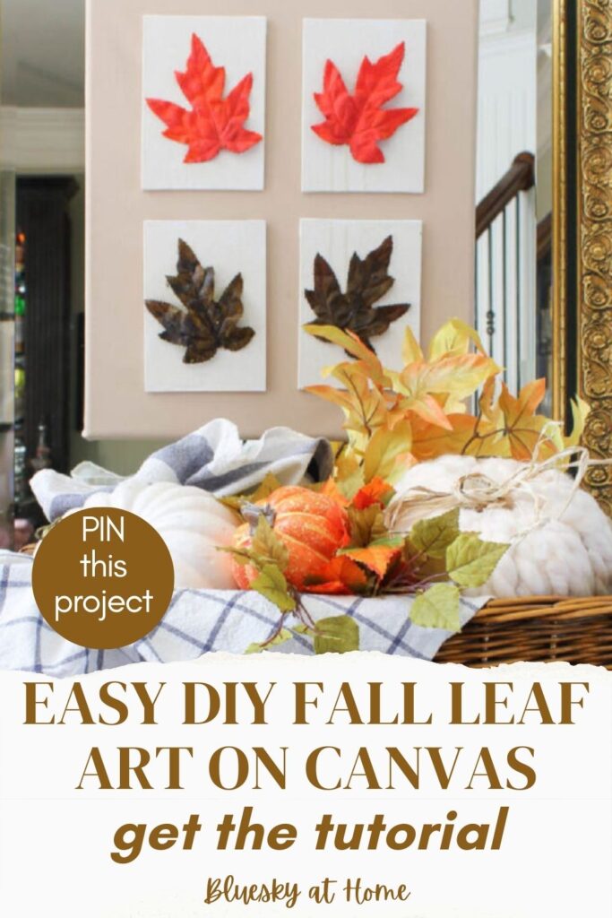 fall leaf art on canvas