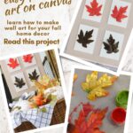 fall leaf art on canvas