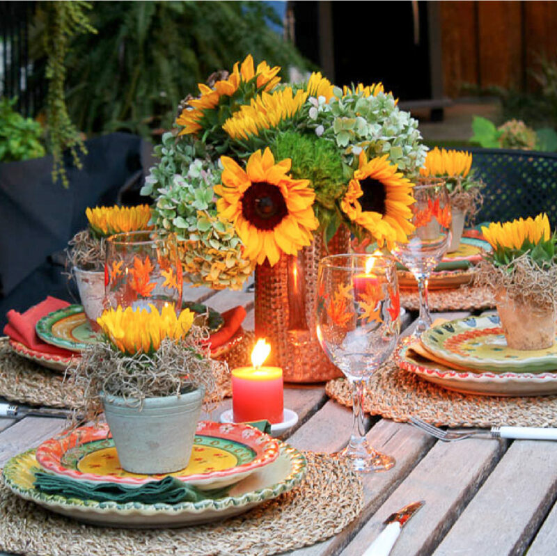 outdoor fall tablescape graphic