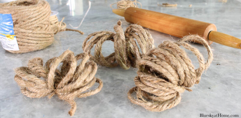 3 wrapped twine rolls