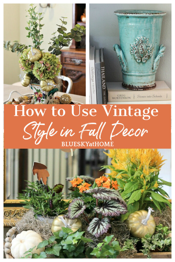 how to use vintage style in fall decor