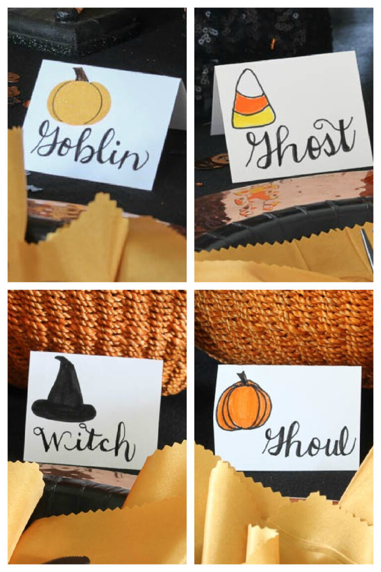5 Easy DIY Halloween Place Cards - Bluesky at Home
