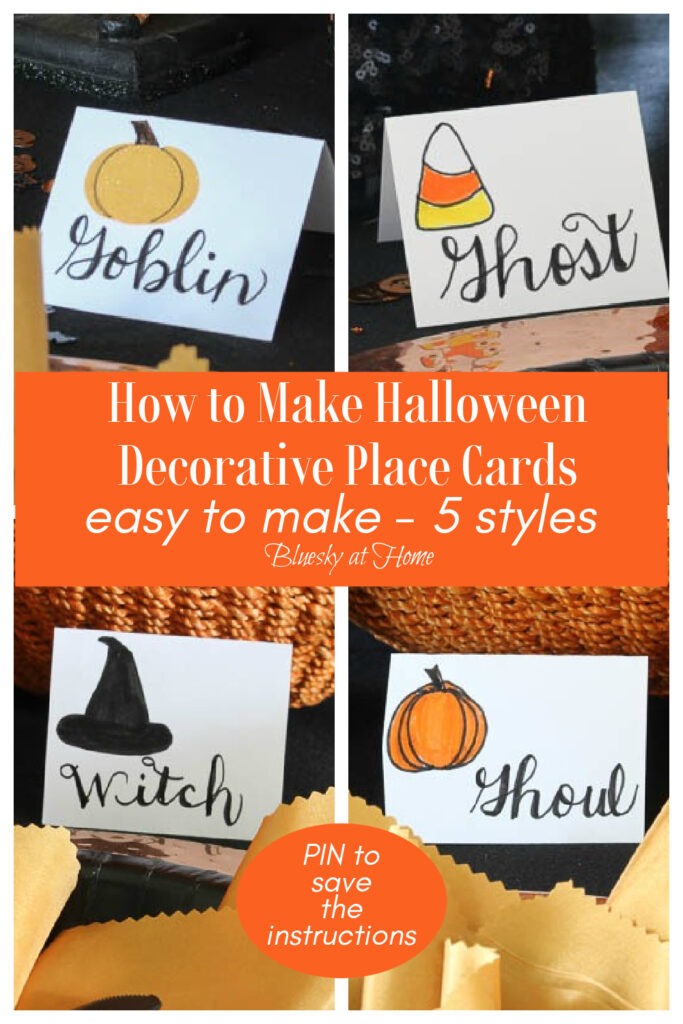easy to make Halloween place cards