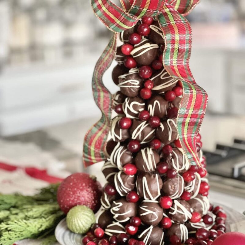 Christmas truffle display