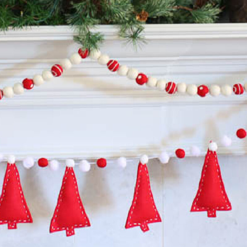 DIY Christmas tree garland