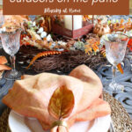 Thanksgiving tablescape on the patio