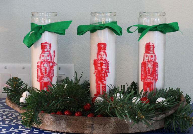 How to Decorate Dollar Tree Candles for Christmas