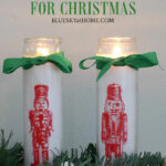 how to decorate Dollar Tree Candles for Christmas