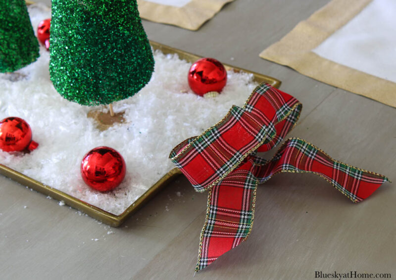 red plaid bow