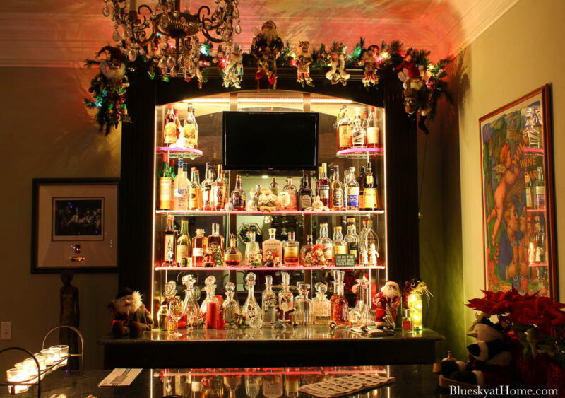 festive lighted bar