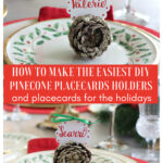 DIY pinecone placecard holders graphic