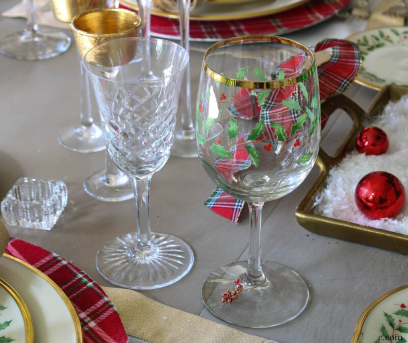 christmas red plaid glasses