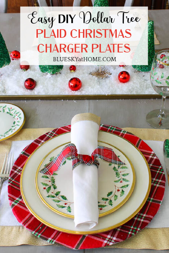 DIY charger plates for Christmas