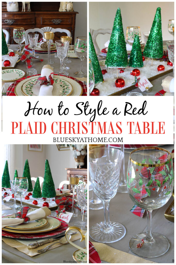 Red Plaid Christmas Table