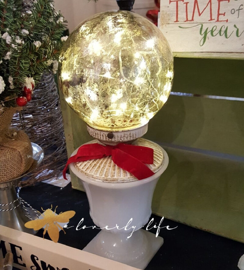 lighted DIY Christmas orb