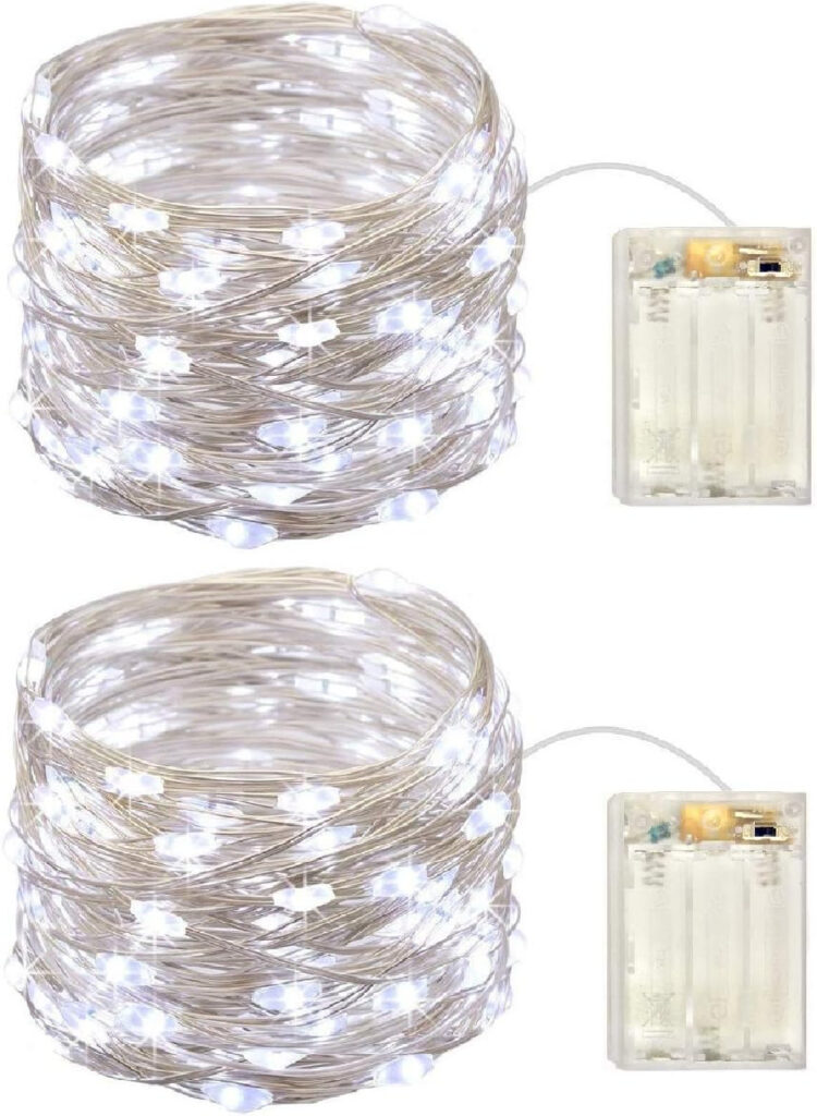 clear silver fairy lights
