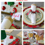red plaid Christmas table PIN