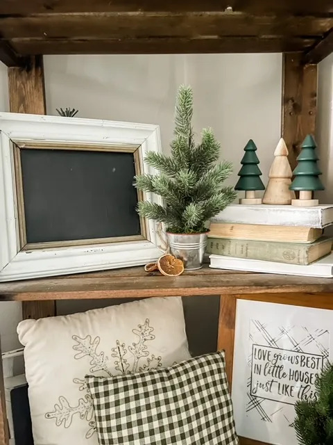 winter trees on shelf
