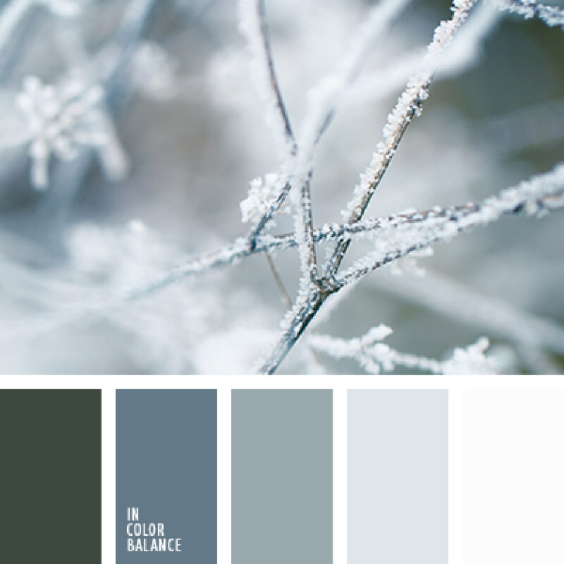 shades of white to blue color palette