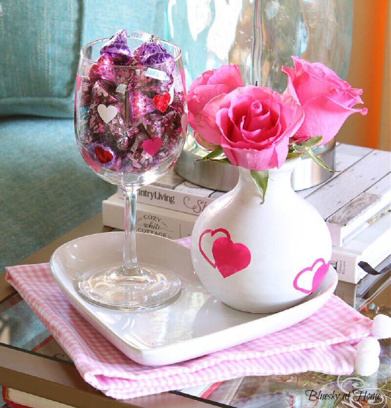 pink Valentine's Day vignette