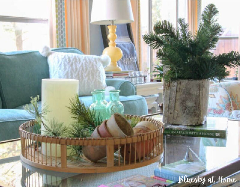 Green and White Rustic Winter Decor Ideas - Bluesky at Home