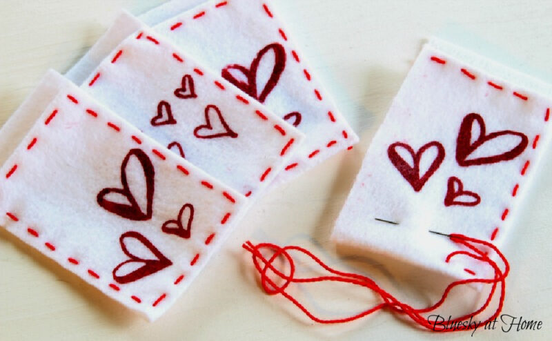 Valentine's Day silverware caddies