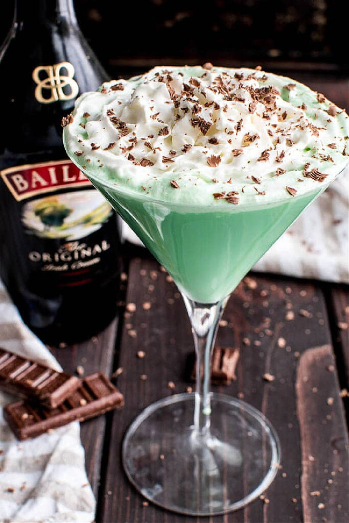 St. Patrick's Day Bailey's mint martini