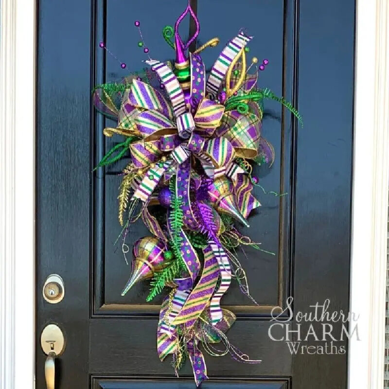 Mardi Gras Swag Mardi Gras Wreath Mardi Gras Door Decor -  Ireland