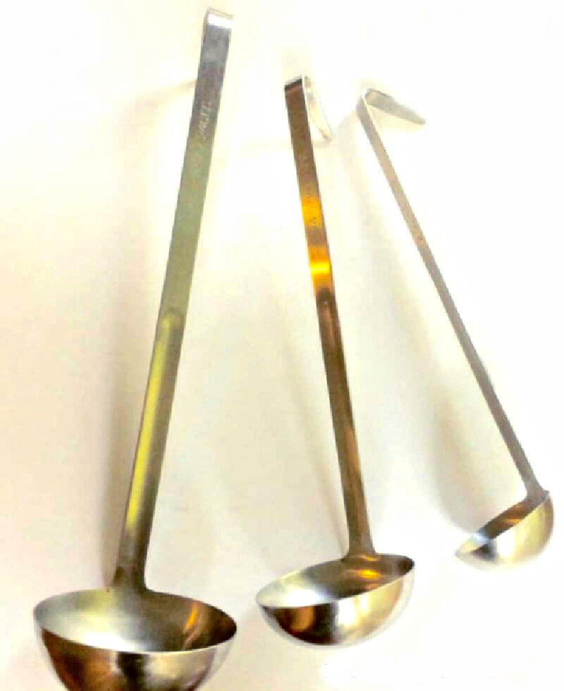 set of three ladles for making soup