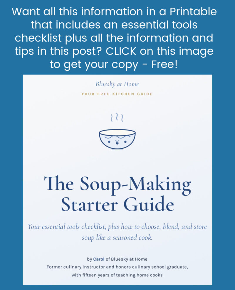 soup essential tool printable guide graphic