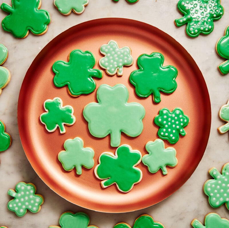 St. Patrick's Day shamrock cookies