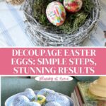 decoupage Easter eggs and balls