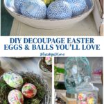 decoupage Easter eggs and balls