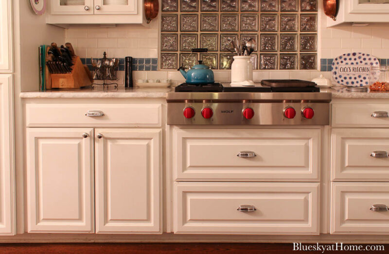 kitchen drawers by stove top